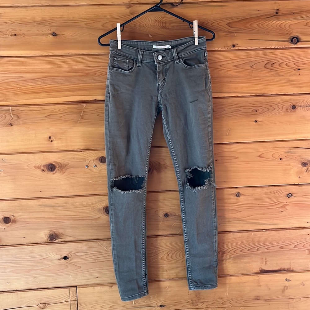 Low rise green Levi’s